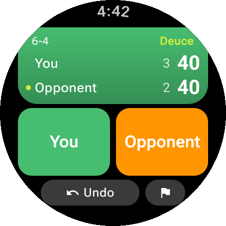 Wear OS score screen