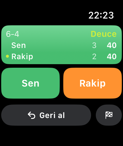 Apple Watch skor ekranı
