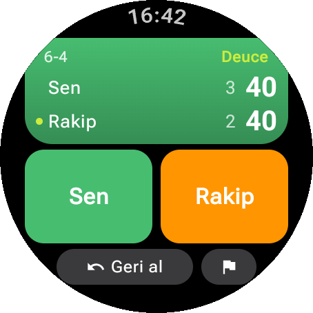 Wear OS skor ekranı